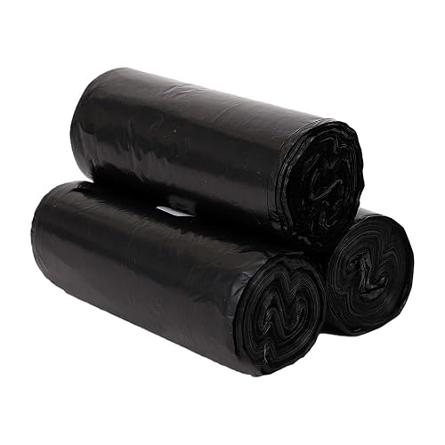 Bindian Heavy Duty Garbage Bags 43x48 cm (17x19 inch) Small Size | 90 Pieces in 3 Rolls | Strong Leak Proof Black Trash Bags for Kitchen, Office, Bathroom, Car and Daily Waste Disposal