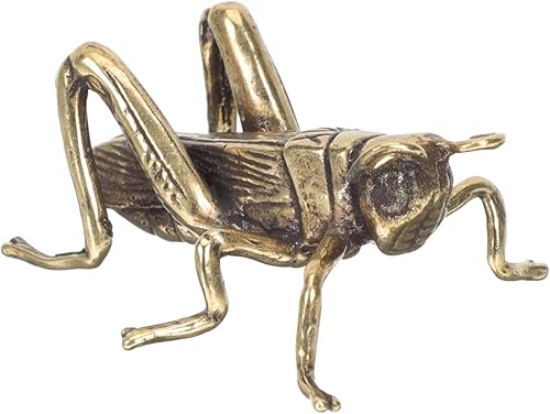 1 estatua de grillo de latón de Feng Shui, figura de grillo de la suerte, figura de riqueza, decoración del hogar, coleccionable