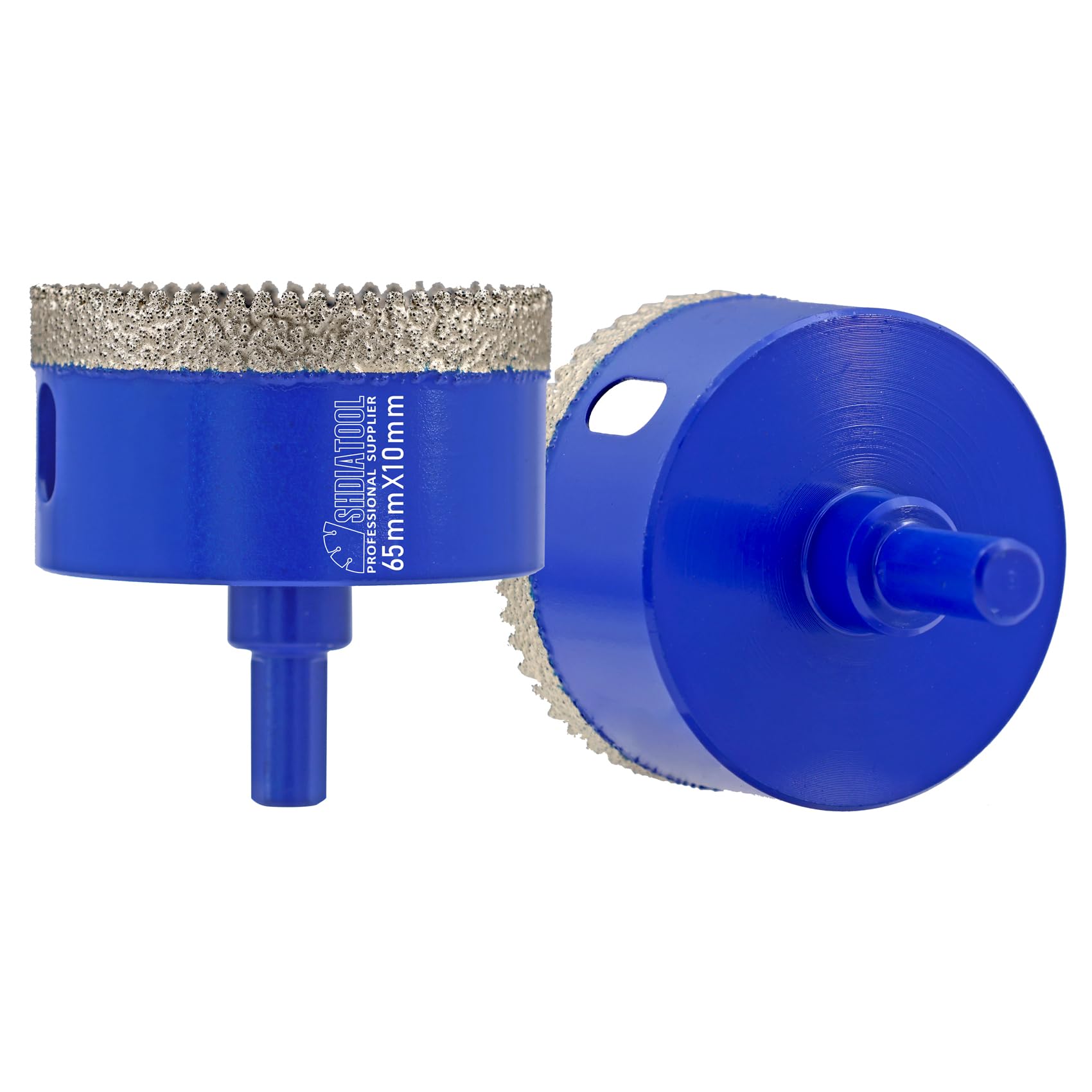 SHDIATOOL Diamond Drill Core Bits,65mm Core Hole Saw Cutter, Triangle Shank Drilling Bits for Porcelain Tile Marble Ceramic Granite on Drill Machine, 2pcs
