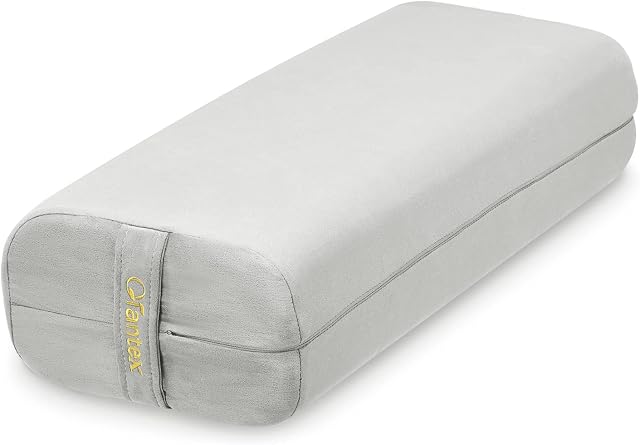 COSTWAY Yoga Bolster Pillow, 67 x 26 x 14cm Rectangular Yoga Foam Wedges Meditation Support Cushion with Carry Handle and Machine Washable Cover