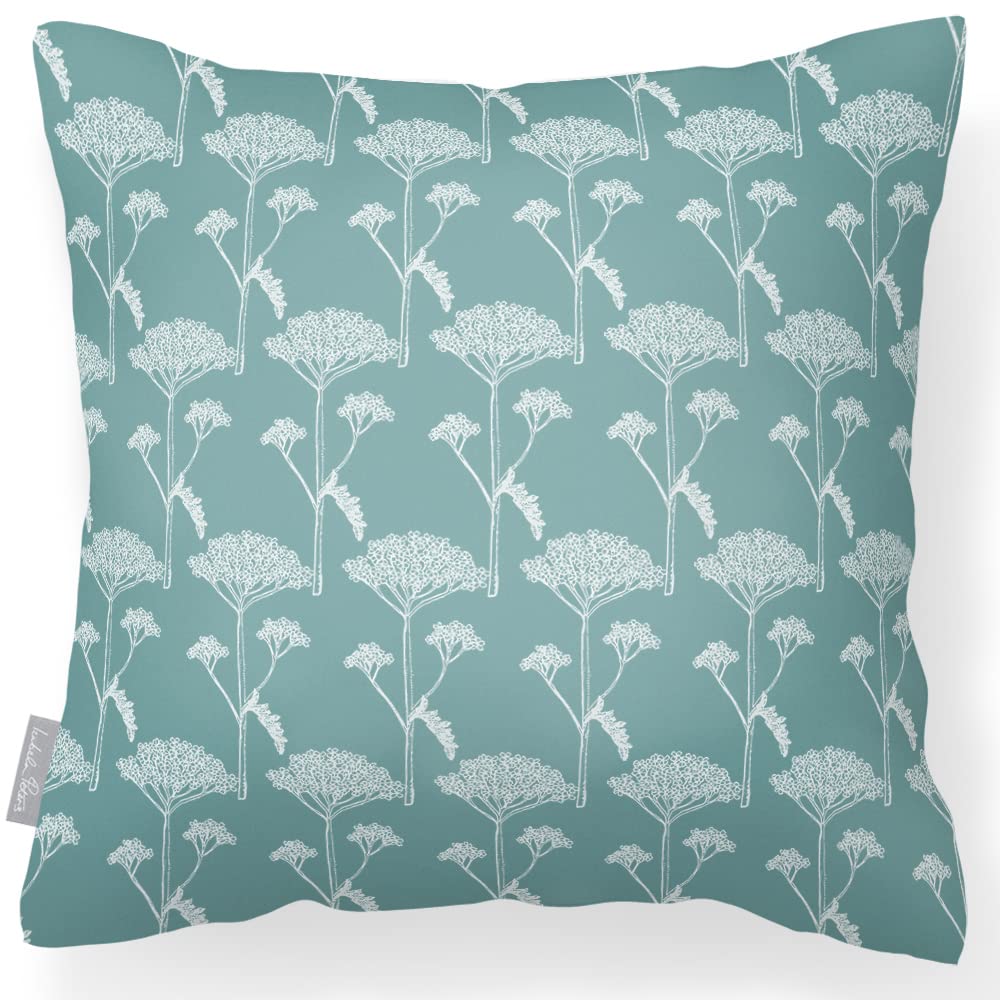 Izabela Peters Yarrow - Well Water Blue Outdoor Cushions Waterproof, 43 Cm, Filled Outdoor Cushion, Garden Furniture Cushions, Outdoor Seat Cushions, Garden Chair Cushions
