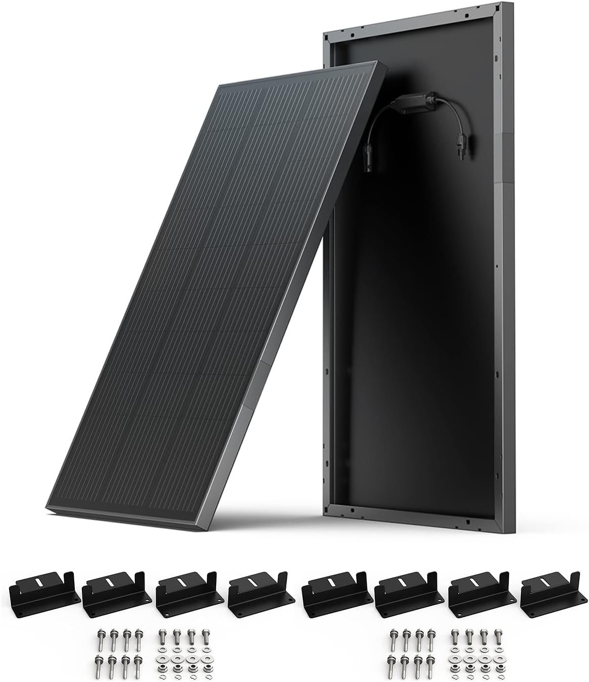EF ECOFLOW 2PCS 100W Rigid Solar Panel with High Efficiency Solar ...
