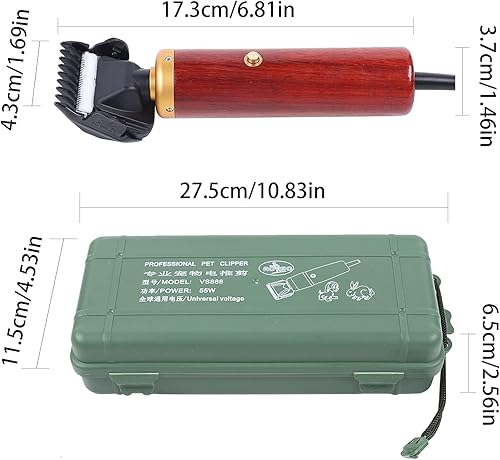 Miniatura 2 de Tijeras de oveja de 10 pies, con enchufe de 55 W, 7200 rpm, cortadoras eléctricas de doble voltaje, granja de aseo de animales para perros, gatos,