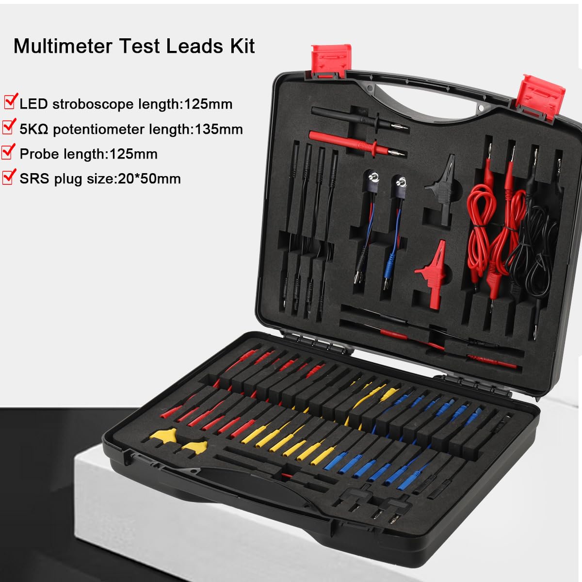 92tlg Multimeter Messleitungs Set, KFZ Multimeter Prüfleitungssatz