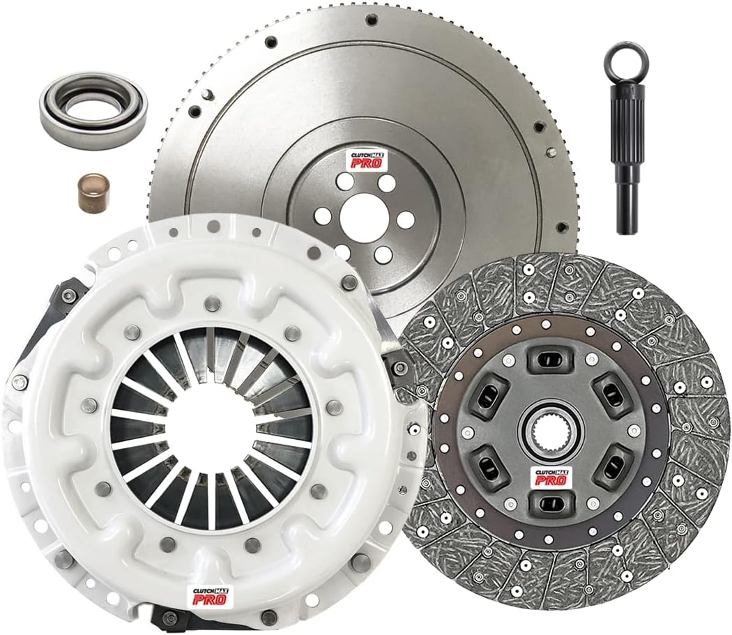 ClutchMaxPRO Heavy Duty OEM Clutch Kit with Flywheel Compatible with 1998 1999 Nissan Frontier 2.4L KA24DE 2/1996 1997 Nissan Pickup KA24E (CP06059HDFW-CK)