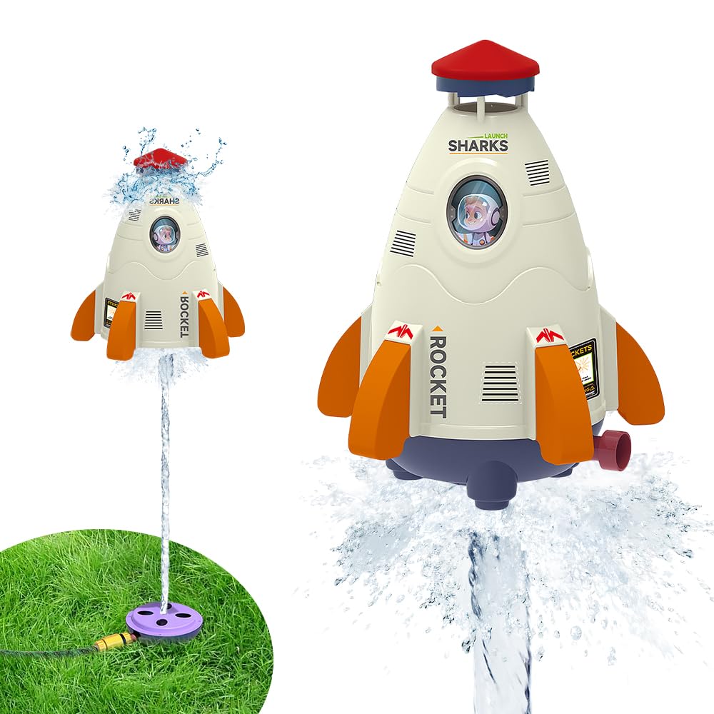 Mineup Aspersor de Cohetes, Aspersor de Agua de Cohetes, Juguetes para Rociadores de Agua, Juguete de Jardín de Verano para Niños y Niñas de 3+ Años