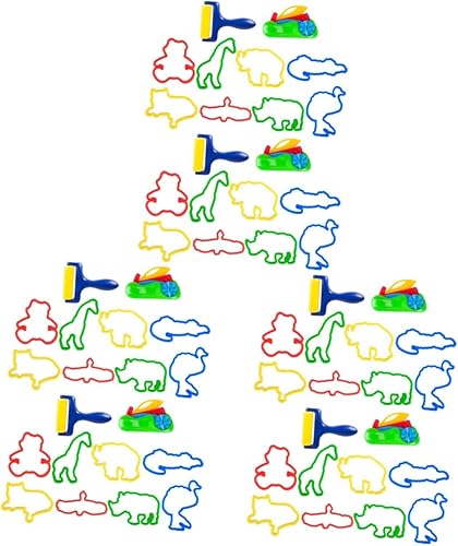 Rodillos de masa, 60 piezas de moldes de plastileno, mini moldes de chocolate para galletas de chocolate, cortadores de galletas de dibujos