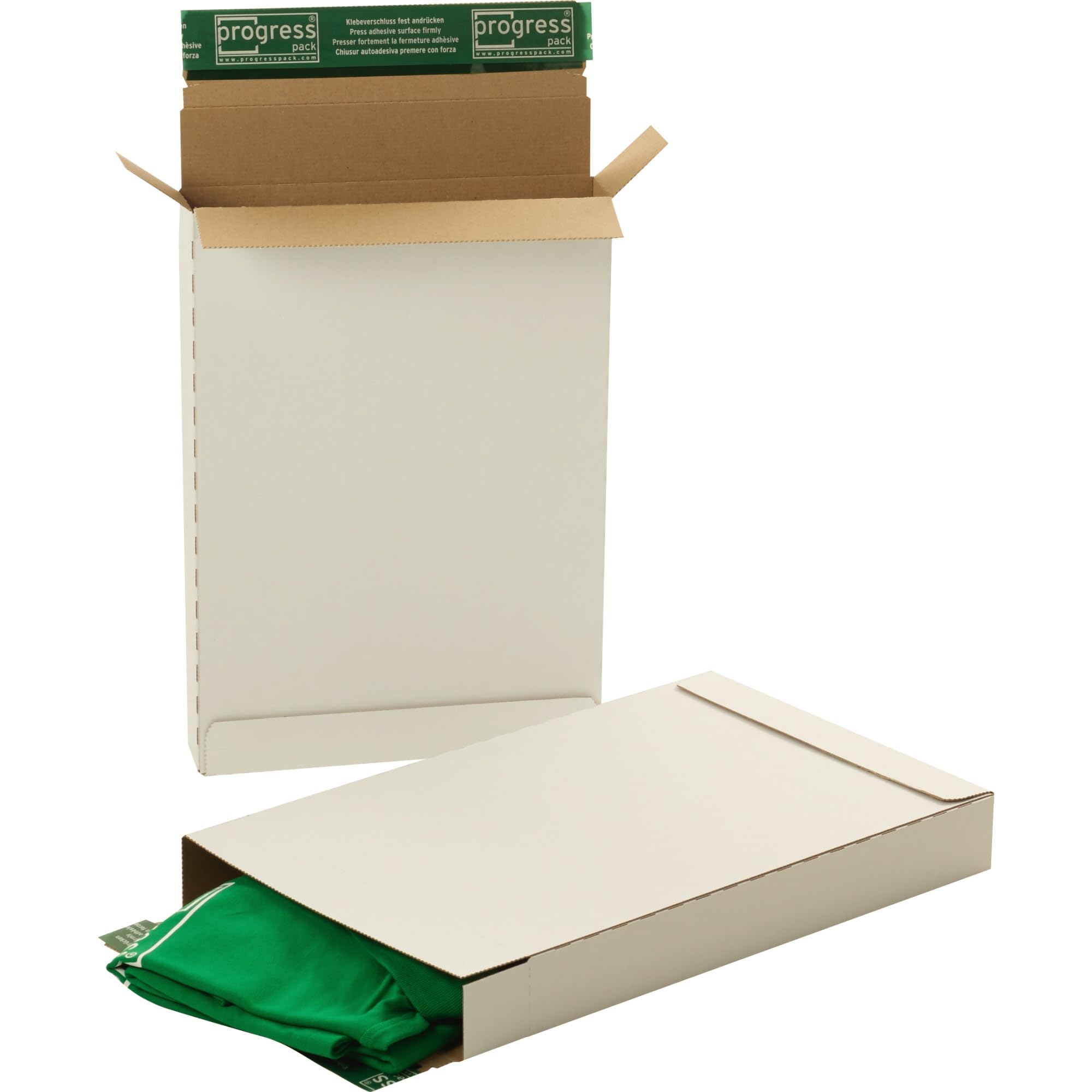 BRIEFBOX„PREMIUM 345x245x45 mm Maßhaltiger Groß- und Maxibriefversand, portooptimiert, aus stabiler Wellpappe, PP BB06.04-5, weiß 100 Stück im Pack