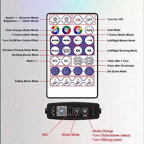 Tira LED COB RGB Bluetooth 5V 1M con Control Remoto miniatura 6
