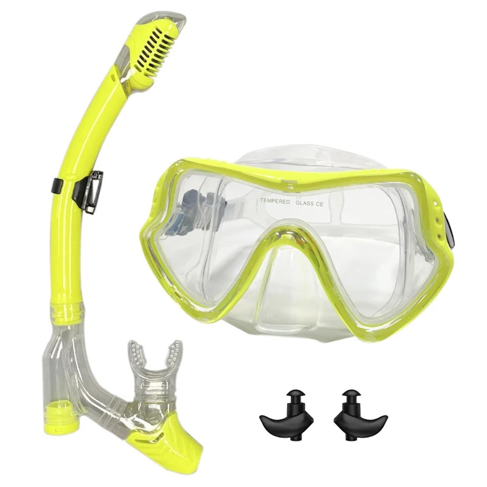 Tauchmasken Taucherbrille Tauchmaske Professionelle Schnorchel Tauchmaske und Schnorchel Schutzbrille Brille Tauchen Schwimmen Easy Breath Tube(306398yellow 3)