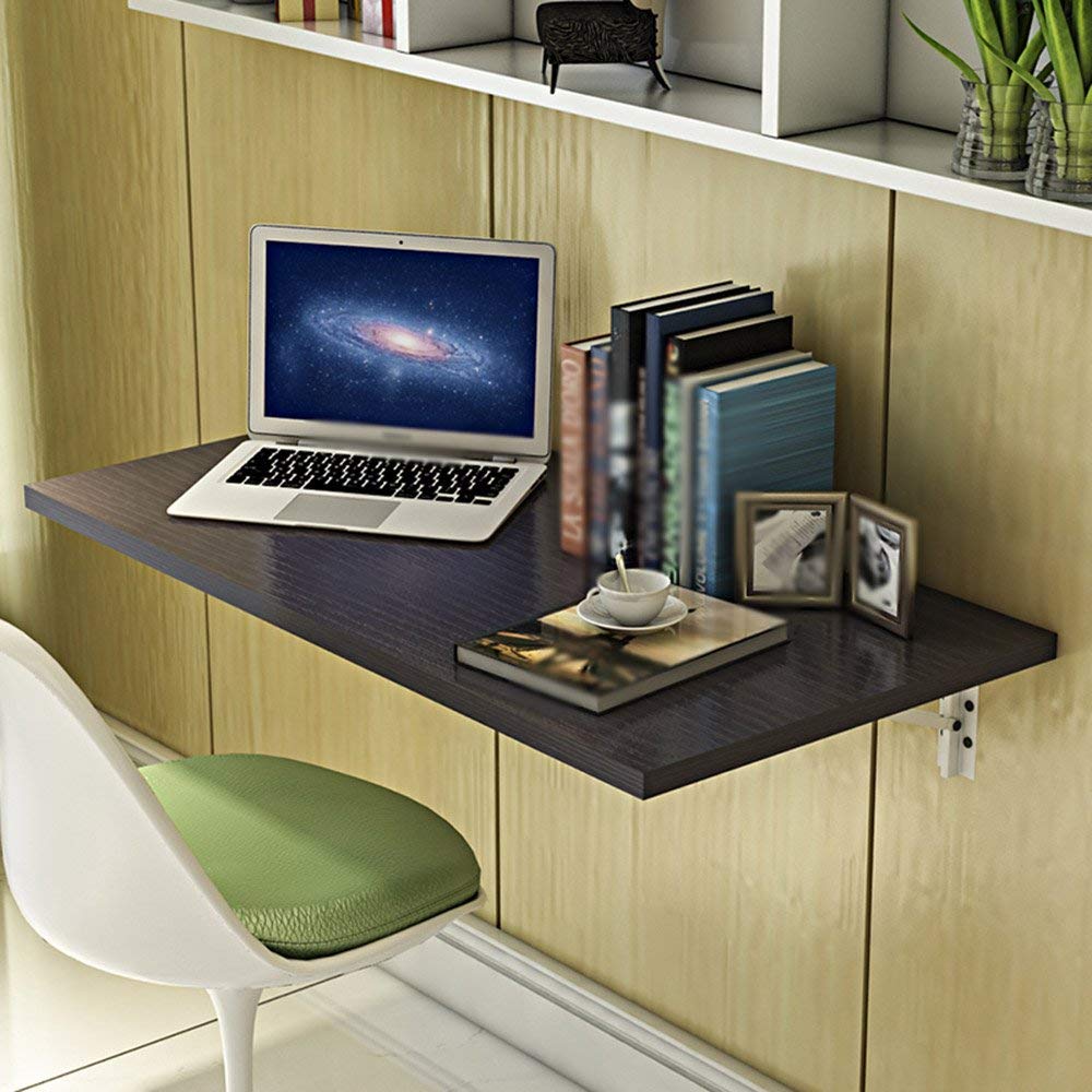 WYZXR Folding Table Adjustable Wall Table by The Wall Baking Paint Laptop Desk 8 Colors Optional 60 40cm Can be rotated (Color : F)