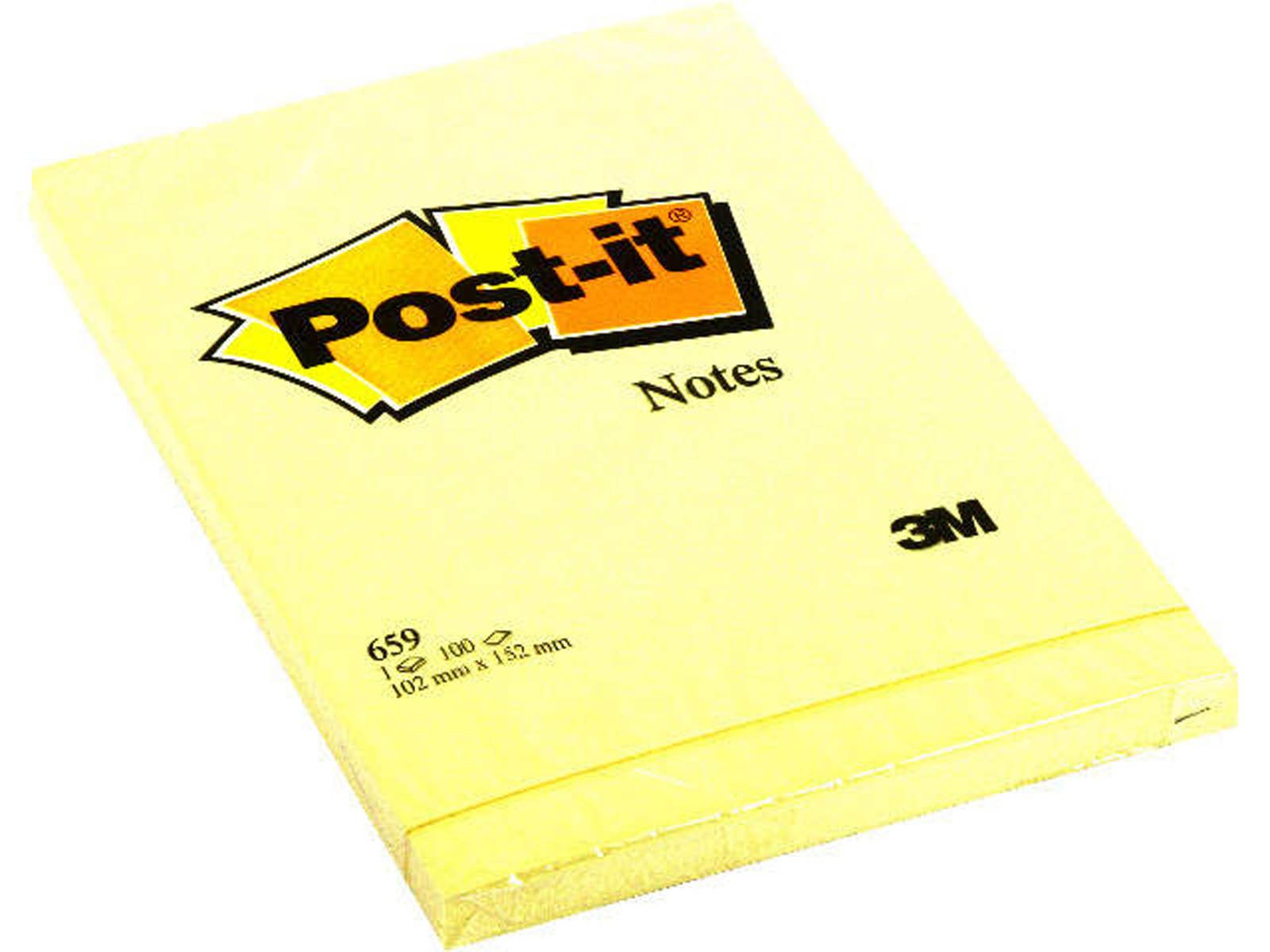 Post-it Haftnotizen, 102 x 152 mm, gelb VE=10