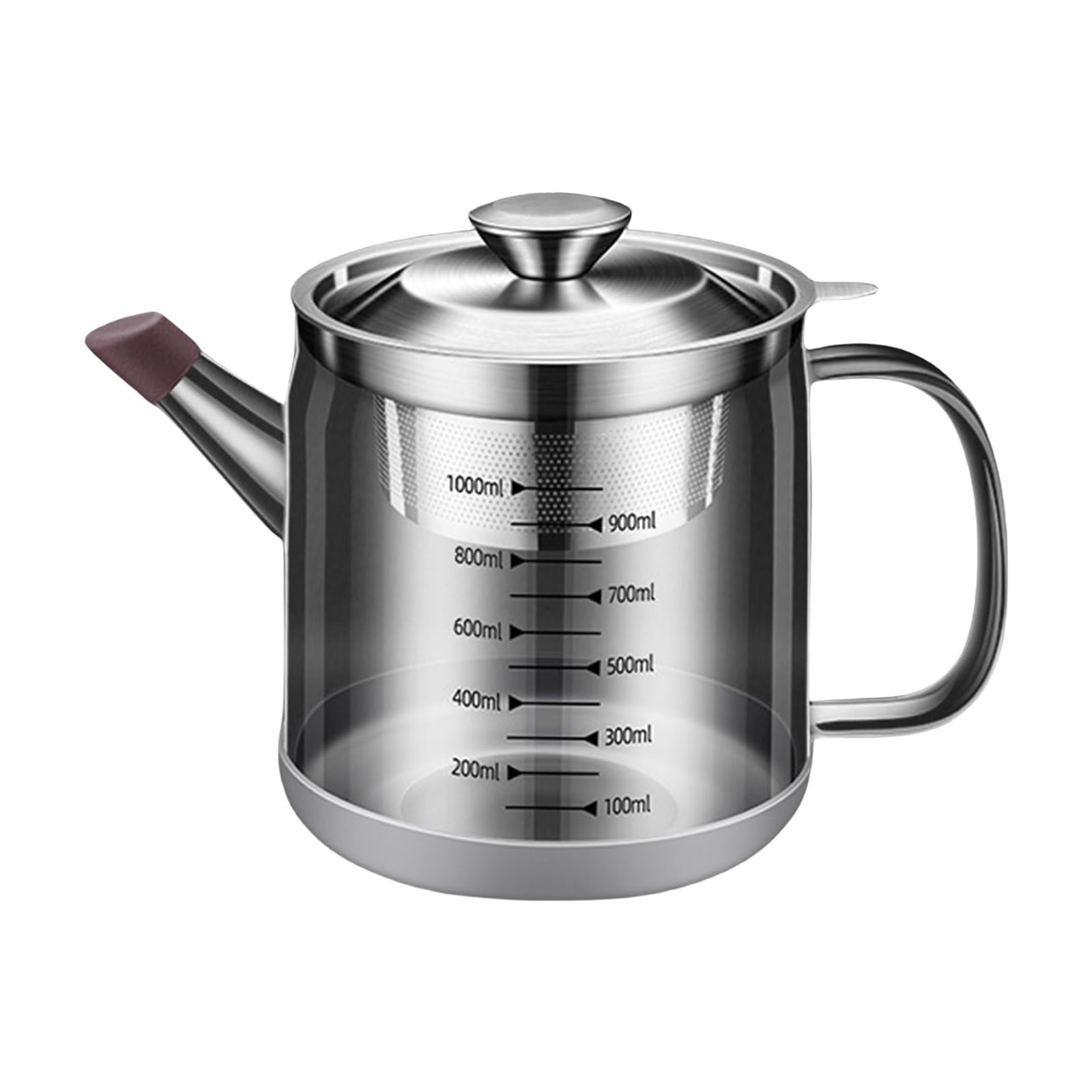Kalttoy Premium 1L Stainless Steel Strainer Pots Sturdy Juices Filter Kitchenwares for Home Use in Filtering Juices and Teas Cookware