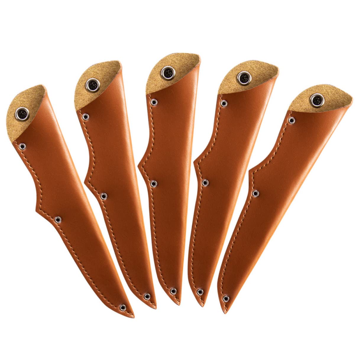 Cabilock 5Pcs Portable Cutter Sleeves Wear Resistant Cutter Protectors for Safe Storage Compact Design Space Saving for Kitchen Use and Easy Carrying