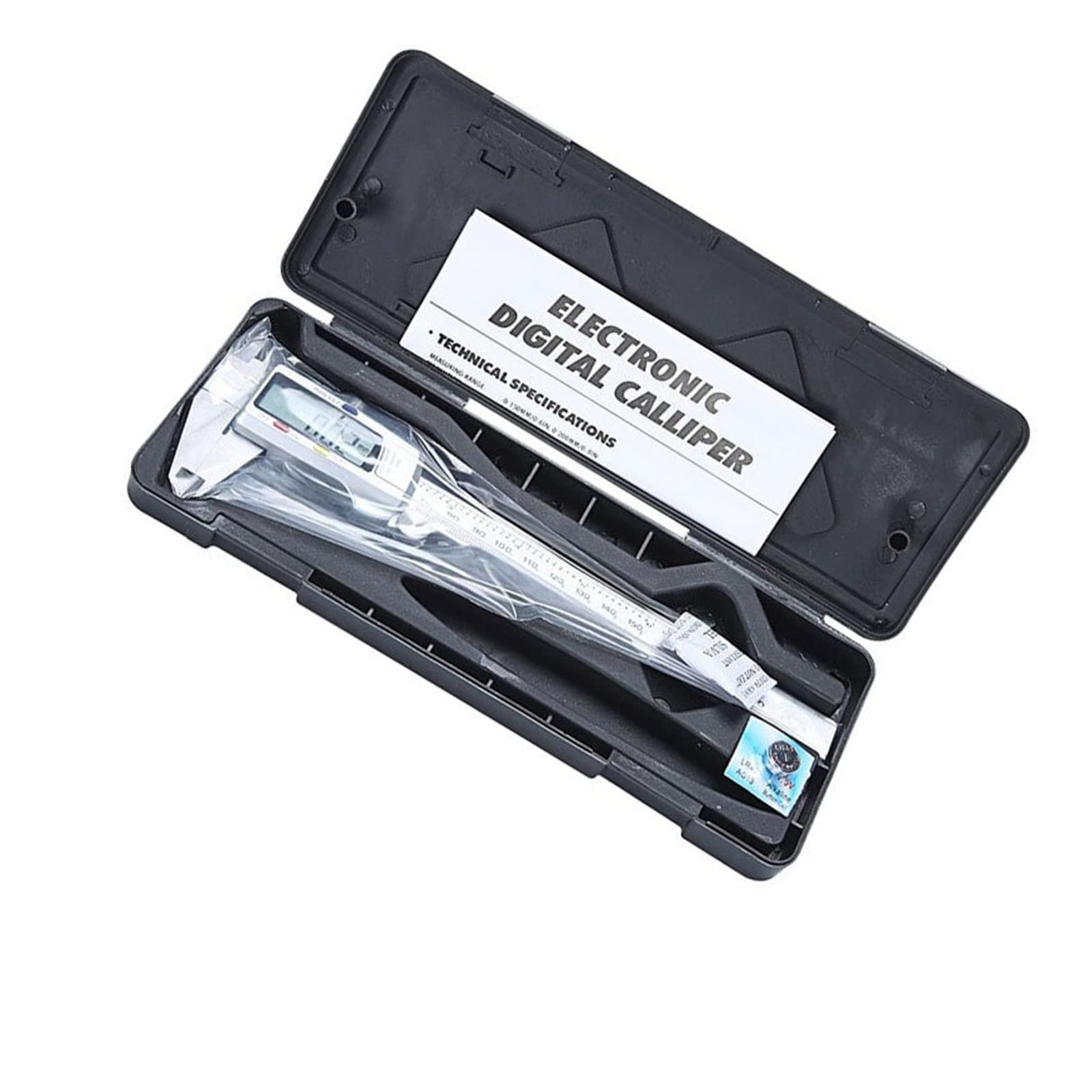 Micrometer, 6inch/150mm Vernier Caliper Metal Woodworking Tools Instrumentation Ruler Digital Pachymeter Carpenter Depth Gauge Electronic(with Box)