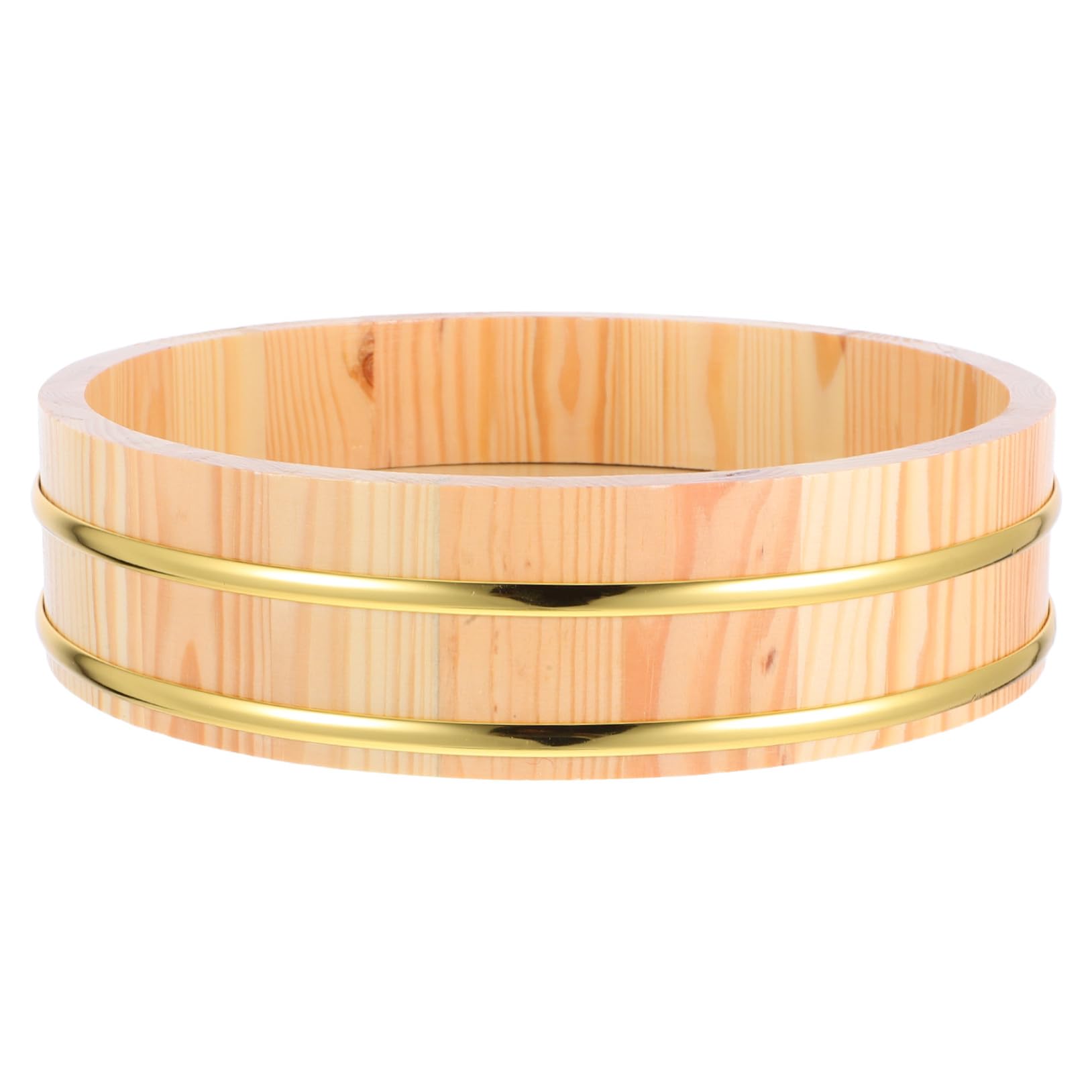NOLITOY Cuenco Hangiri de Madera 26cm para Mezclar Arroz y Sushi