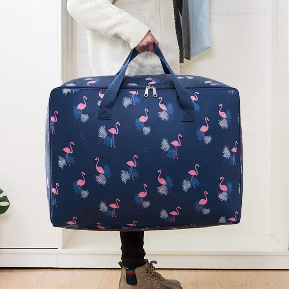 Grande borsa portaoggetti da 100 l, impermeabile, con cerniera, a prova di umidità, da viaggio, inodore, per trapunte, vestiti, trapunte, coperte, biancheria da letto