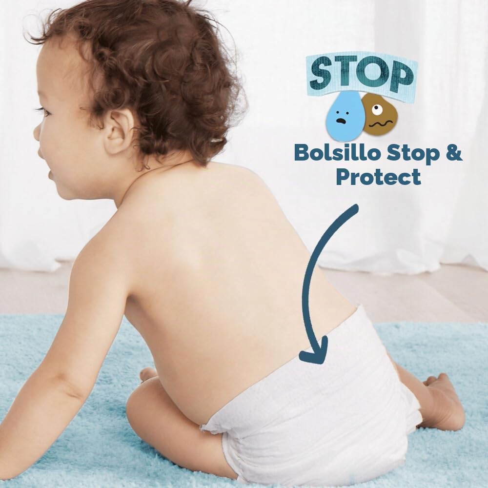 Pampers Premium Protector Pañales Tamaño 7 x128 Pack 1 Mes | 15 kg. Nuestro número 1 para la protección de la piel y contra las fugas. Paquete de 1 mes