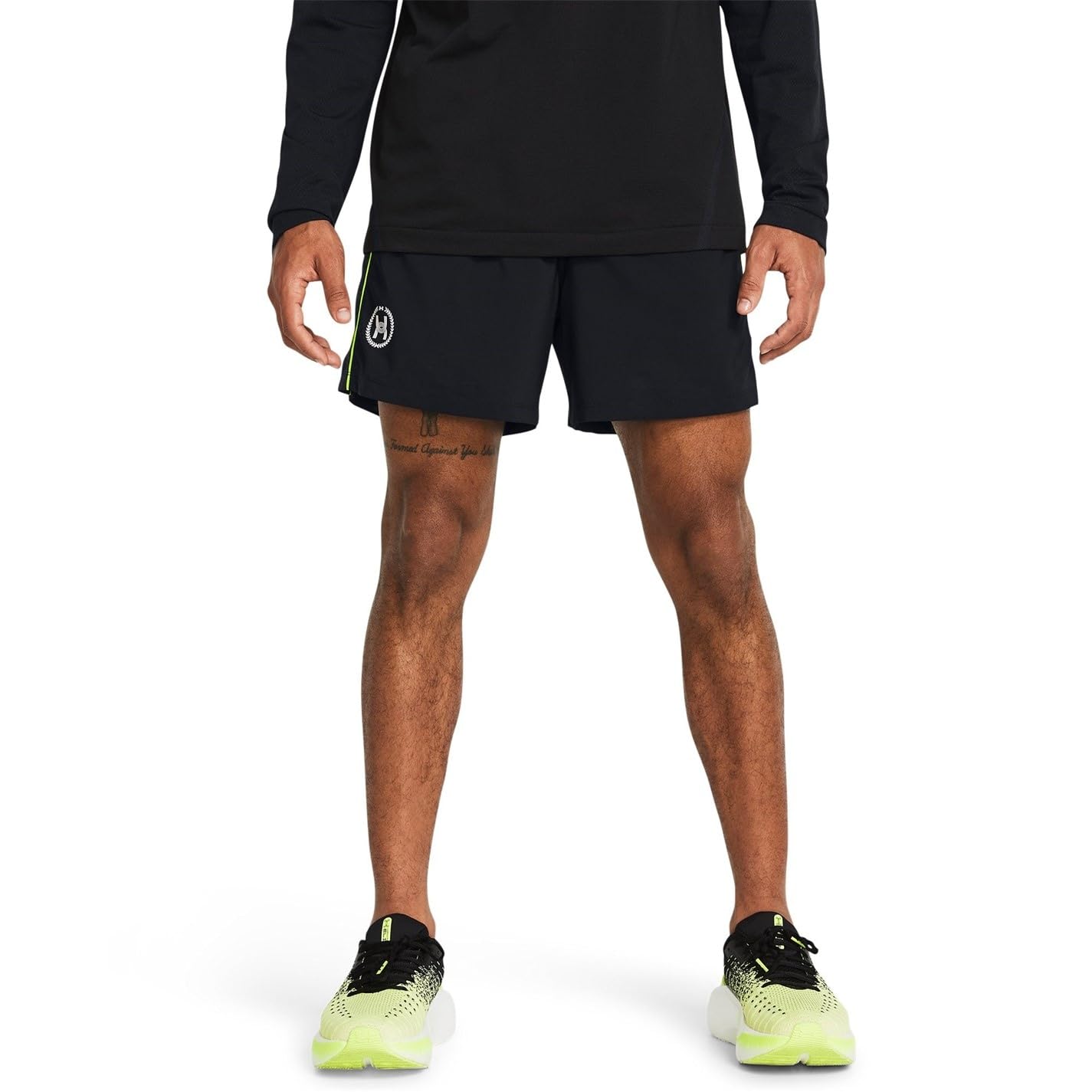 Under Armour Hommes Run Everywhere Short Vêtements De Course Shorts Black 001/Midnight Navy 410/White 100 - Noir