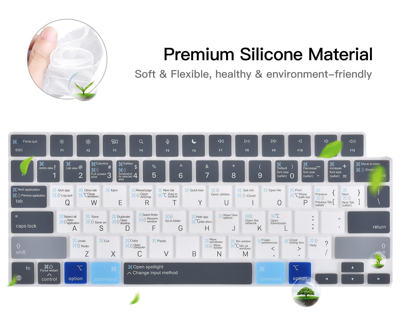 Capa de teclado de atalho para MacBook Air 15,3 polegadas 2026