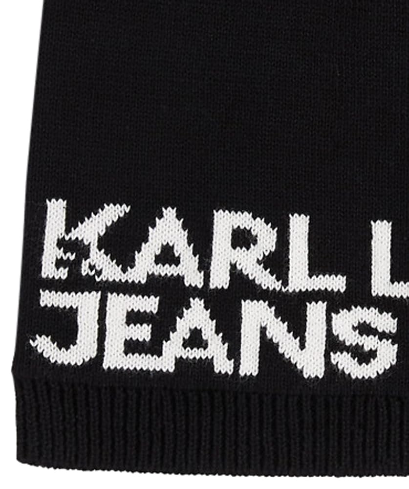 Karl Lagerfeld Jeans, Damskie, Czapka Z Logo Jednorazowym, Czarny, One size