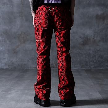 Amazon | [ALTER VENOMV] パイソンフレアパンツ メンズ 蛇柄 派手 個性