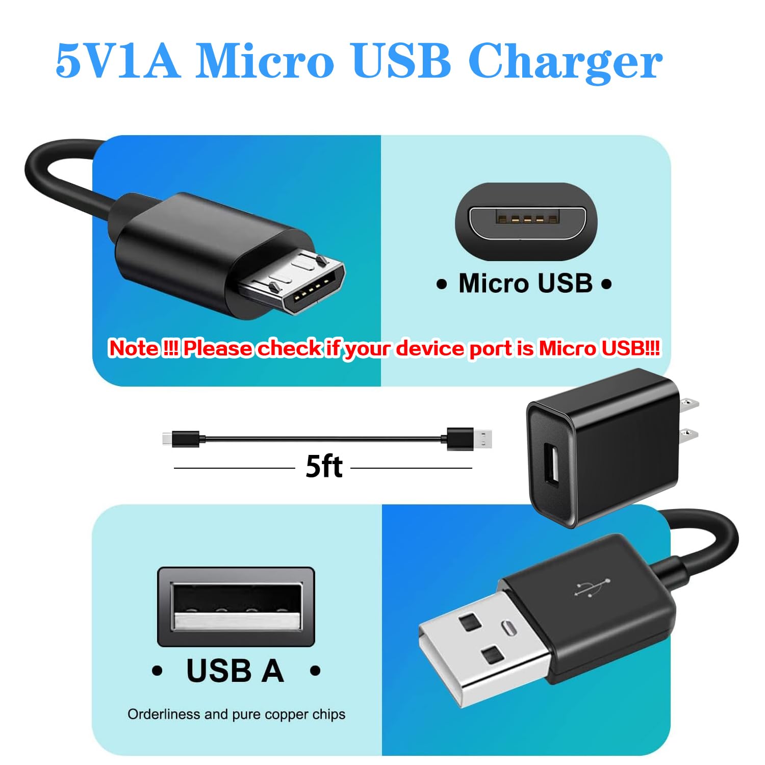 Przewód zasilający 5v 1a 5v-1a adapter micro usb kabel 5v1a ładowarka 5v/1a zasilacz micro usb ładowarka z wtyczką ścienną 5v 1000mA microusb 5 V 1 amp 5 watów do radia/elektrycznej szczoteczki do