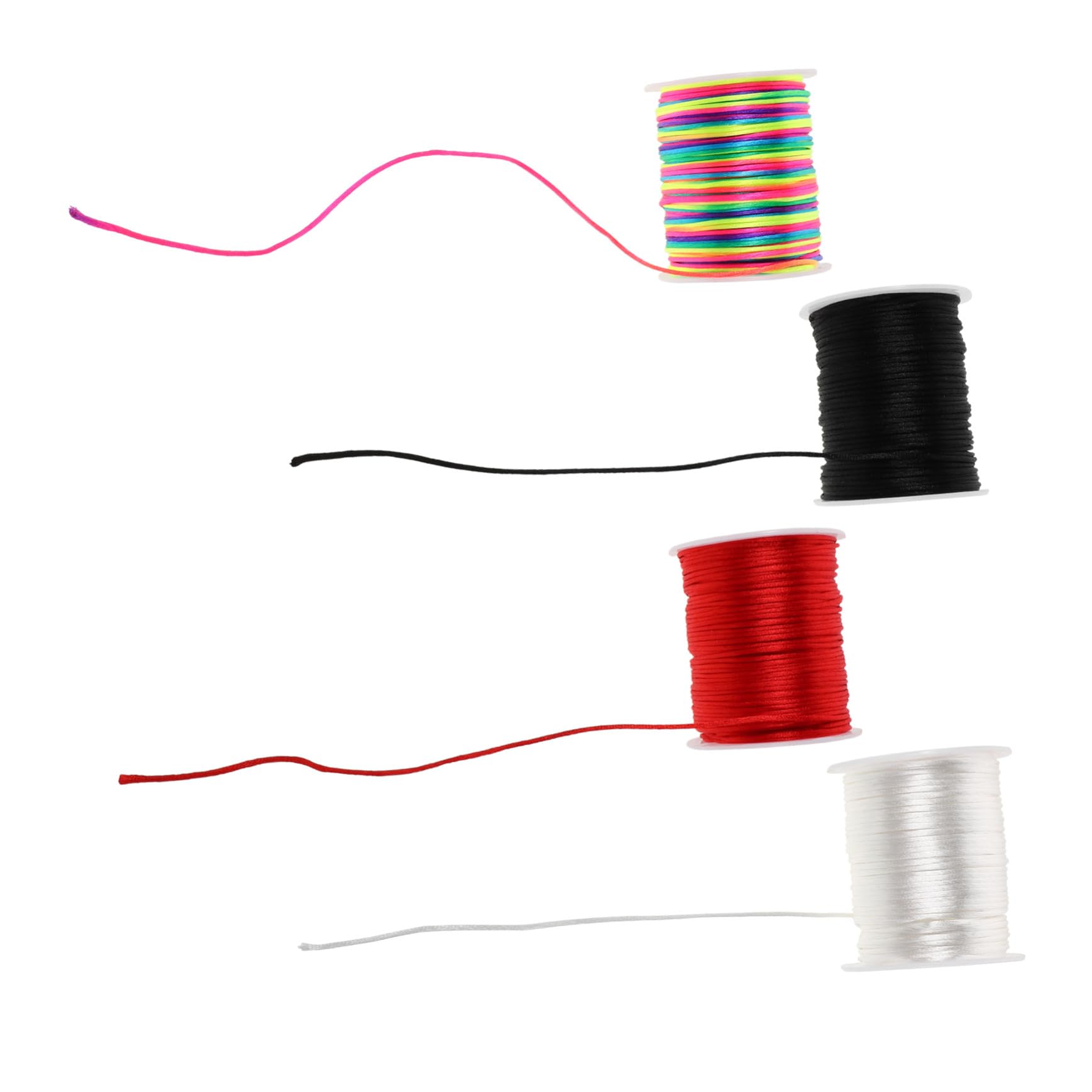 Hemobllo 4rotoli Spago Cerato per Braccialetti e Collane Corda Intrecciata per Perline Filo Cerato per Gioielli Artigianali Spago per Creazione di Gioielli Forniture per Macramè