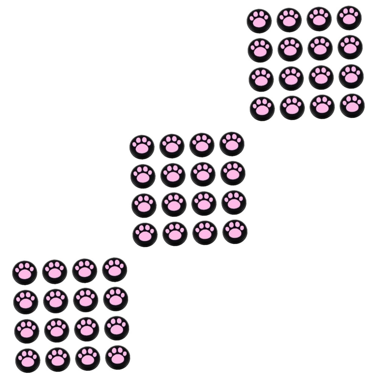 UKCOCO 48 Piezas Sombrero Rockero Empuñaduras De Pulgar Tapas De Agarre del Controlador De Juego Estuches Exclusivos para Pads De Juegos Cubierta De Palo Gel De Sílice Pro El Gato Único