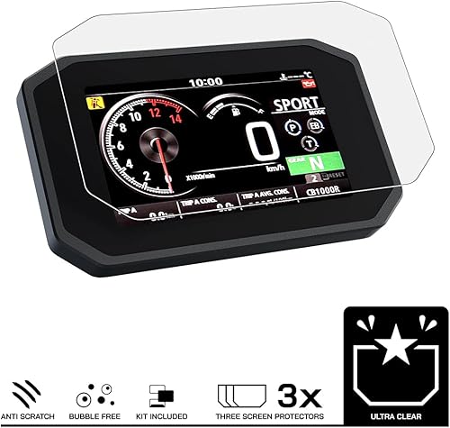 Miniatura 2 de Speedo Angels - Protector de pantalla para salpicadero compatible con CB1000R (2021-), 3 x Ultra Clear