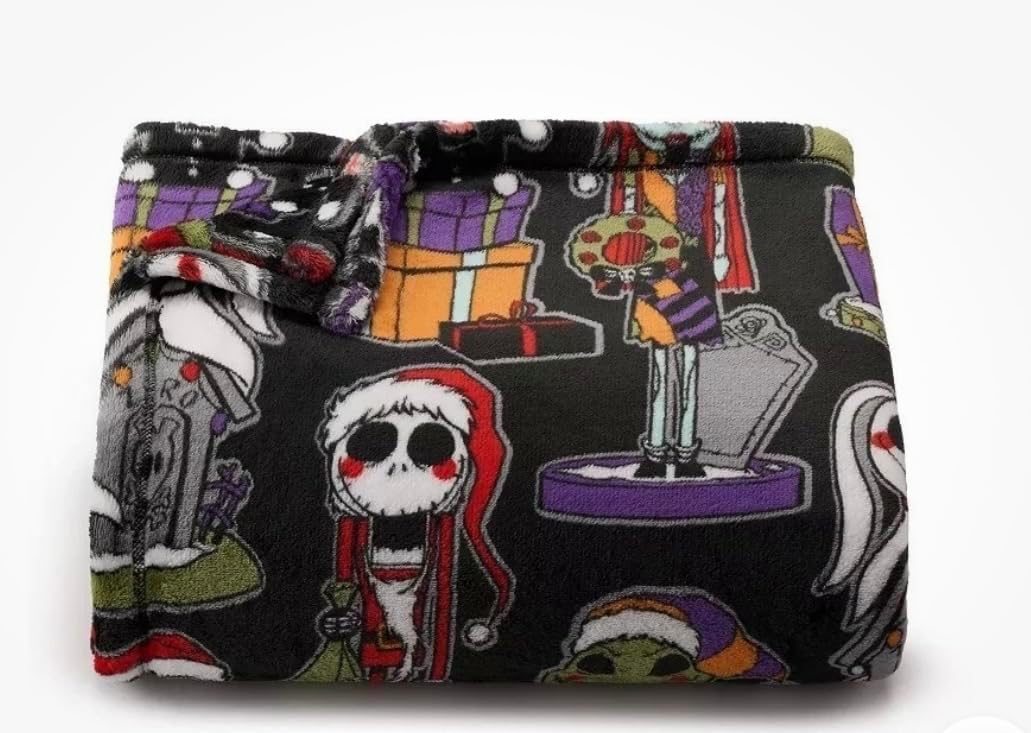 The Big One Throw Blanket Plush Super Soft Warm Cozy Oversized 60 x 72 inches (Halloween Nightmare)