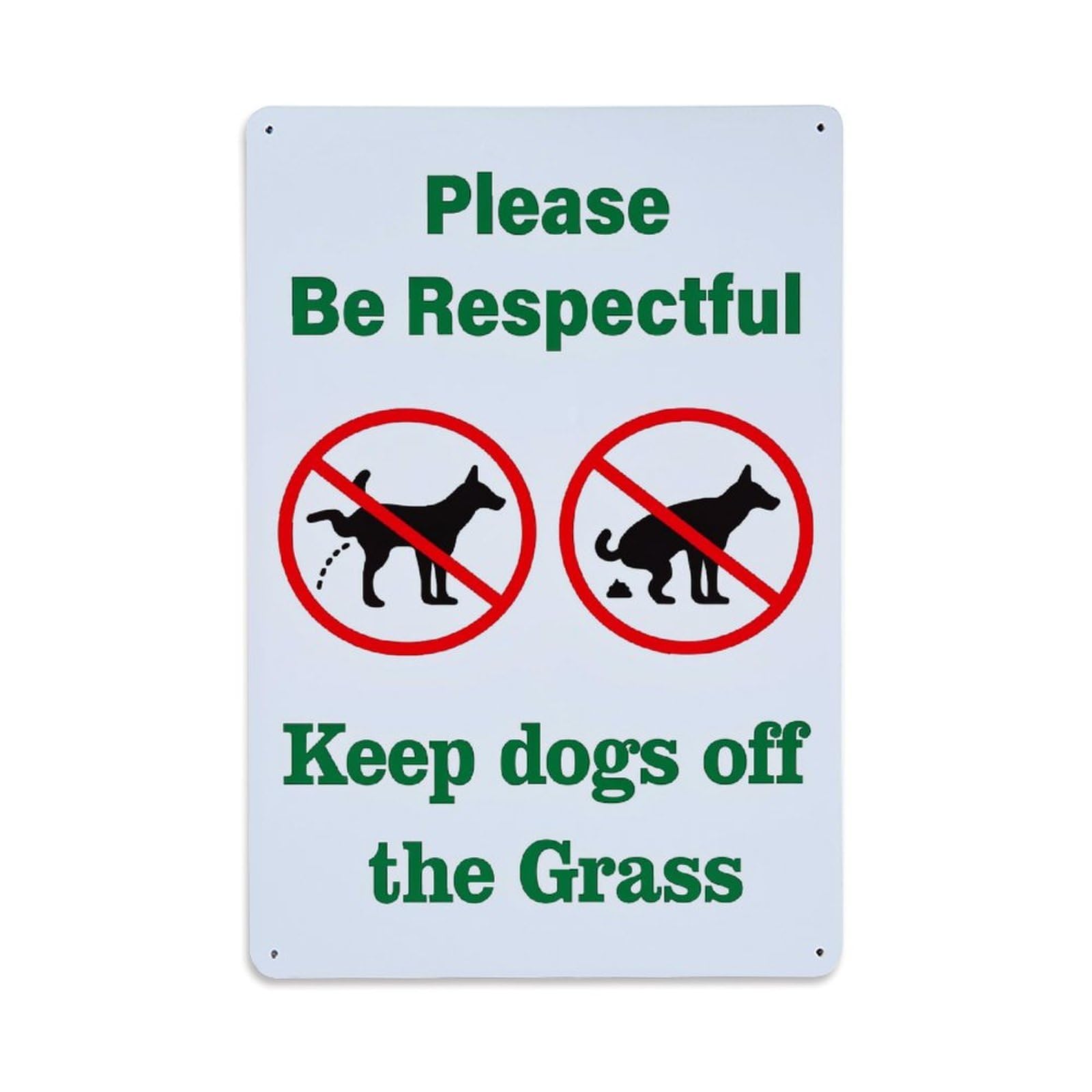 Jdfenggu Vintage No Dogs On Grass Sign Retro Metal Tin Sign, Decor Art Poster For Bar, Home, Man Cave, Kitchen, Laundry Room Gift 8X12inch