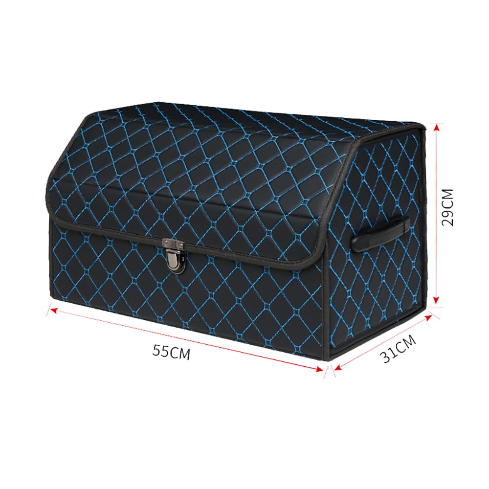Cuero Organizadores de baúles Bolsas para Maletero del Coche Plegable Almacenamiento y organización para BYD,D/Black Blue-M