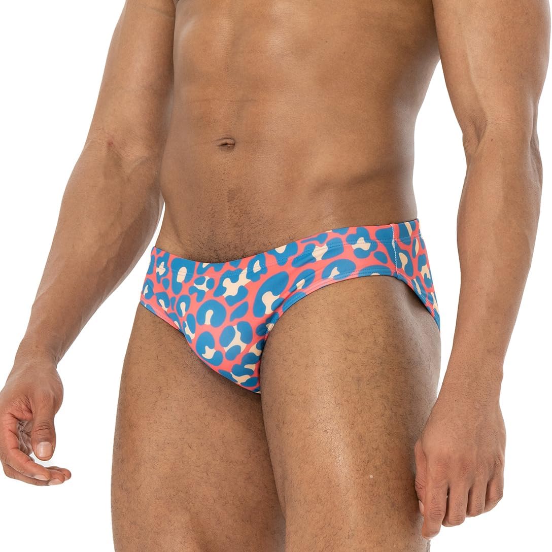 AIMPACT Mens Stripe Swim Briefs Retro Swimwear Sexy Bikini Swimsuit Print Bathing Suit - Image 3