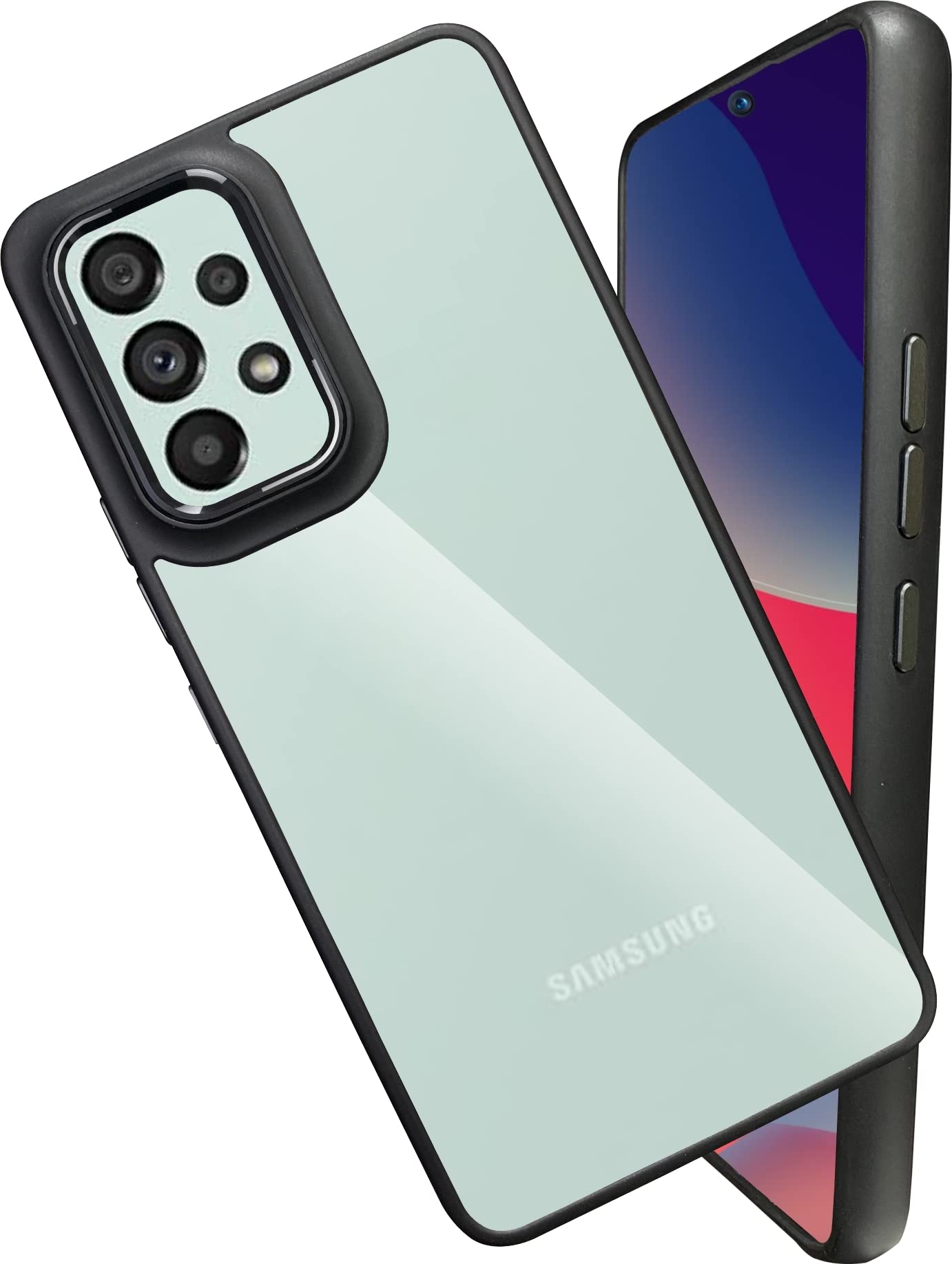 A rtistque Ultra Hybrid Clear Back Cover Case for Samsung Galaxy A52 / A52s 5G | Drop Protection | Transparent | Smooth TPU Sides - Black (B0BQYJHTVT) Amazon Price History, Amazon Price Tracker