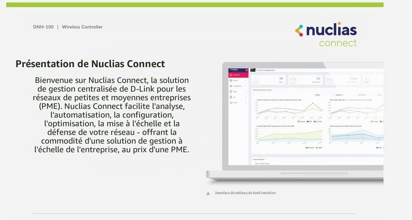 D-Link Contrôleur matériel Nuclias Connect Hub avec Logiciel Nuclias Connect préchargé (DNH-100), Blanc