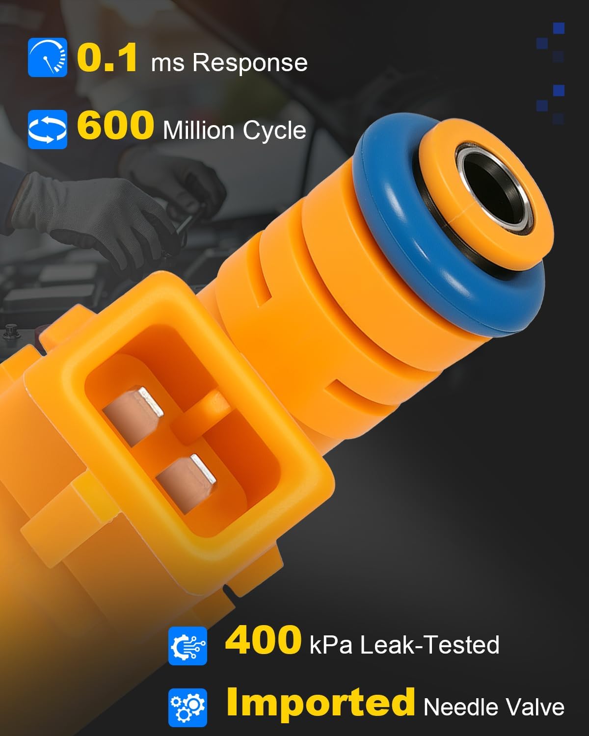 Upgraded Fuel Injectors 0280155710 Fit For:-Jeep Wrangler Cherokee Grand Cherokee Comanche 4.0L 4 Holes 1987 1988 1989 1990 1991 1992 1993 1994 1995 1996 1997 1998 (6 PCS)