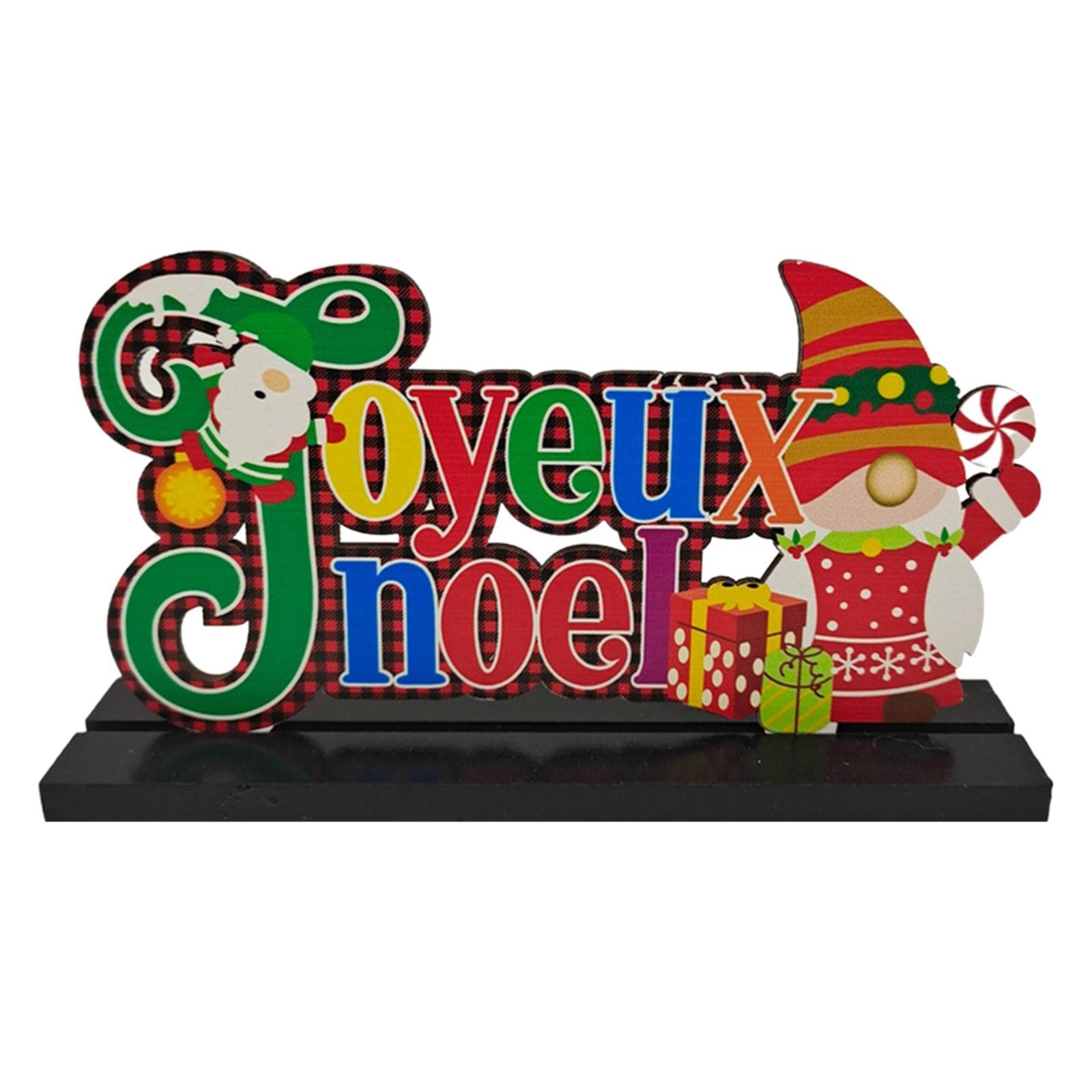 wojonifuiliy01 DIY Christmas Wooden Puzzles Christmas Decorations Elephant Statues Outdoor (D-G, One Size)