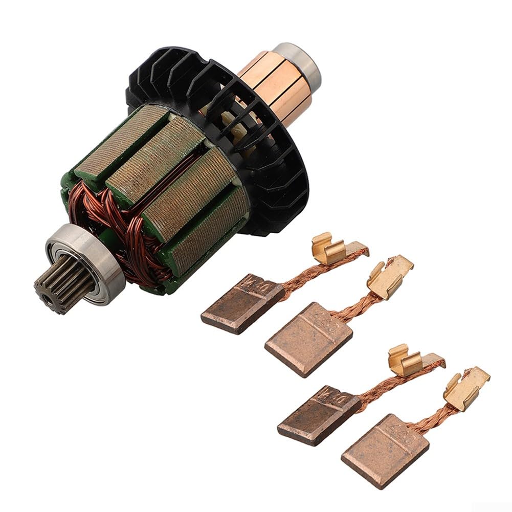 Feegow Metall-Kohlebürsten-Montage, elektrische Bohrer-Kohlebürsten-Set, für DDF482 DHP482 Bohrmaschinen-Schraubendreher für DDF482 DHP482Z DDF482RME Elektrowerkzeug-Komponenten