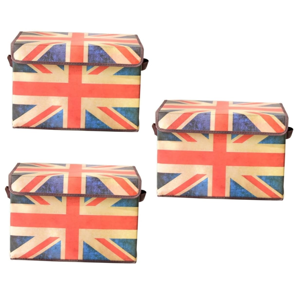 Boite de rangement vintage ABOOFAN : caisses avec couvercle, cube en tissu et corbeille placard