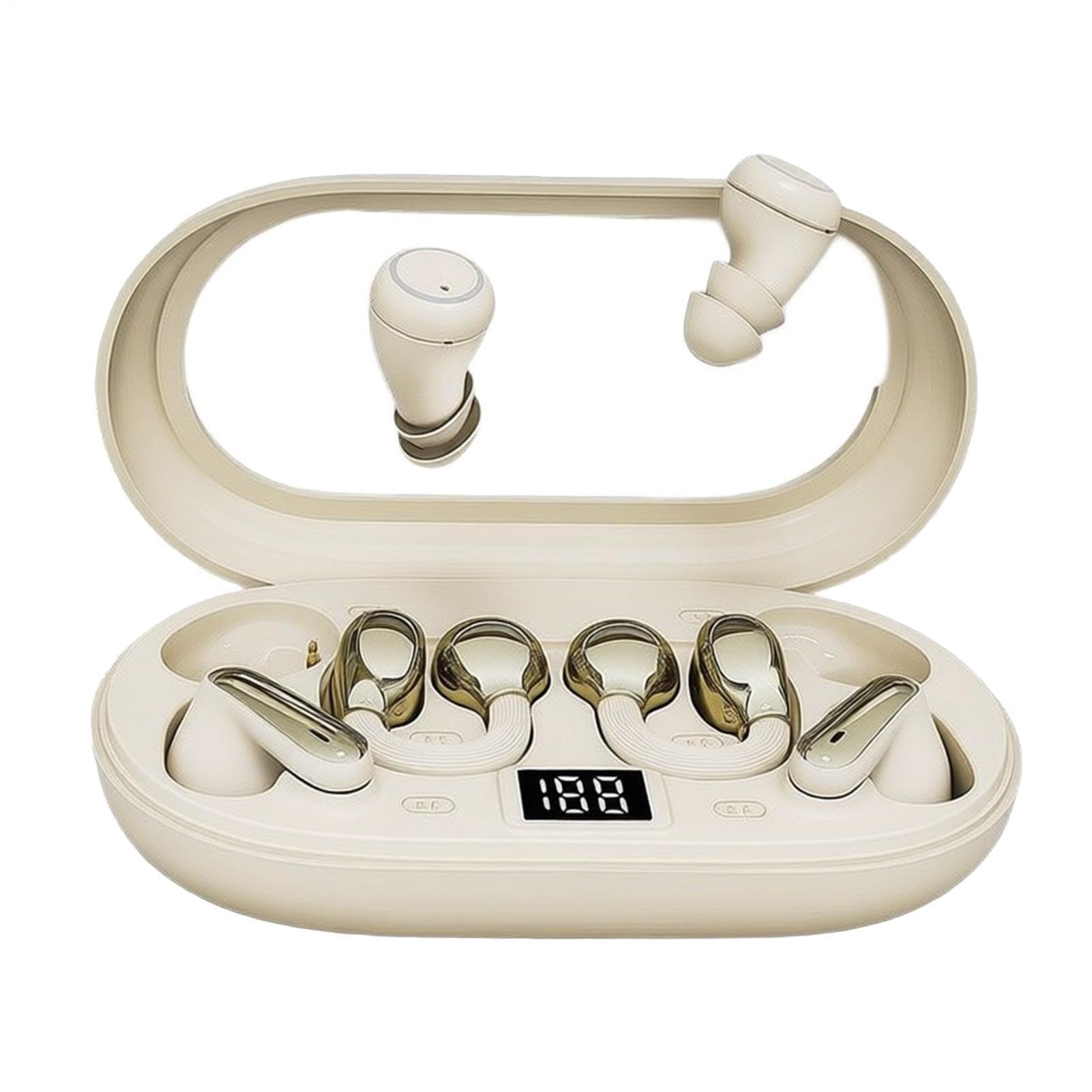 Auricolari Wireless In-Ear 3 modalità di indossamento, ricarica rapida e