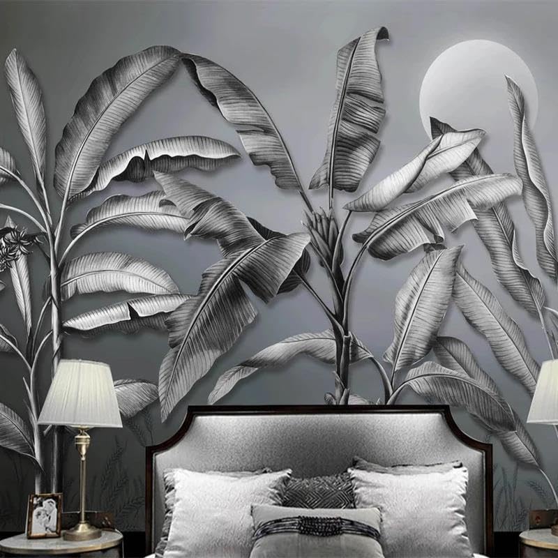 Papier peint feuille de bananier salon et chambre moderne ILIYA