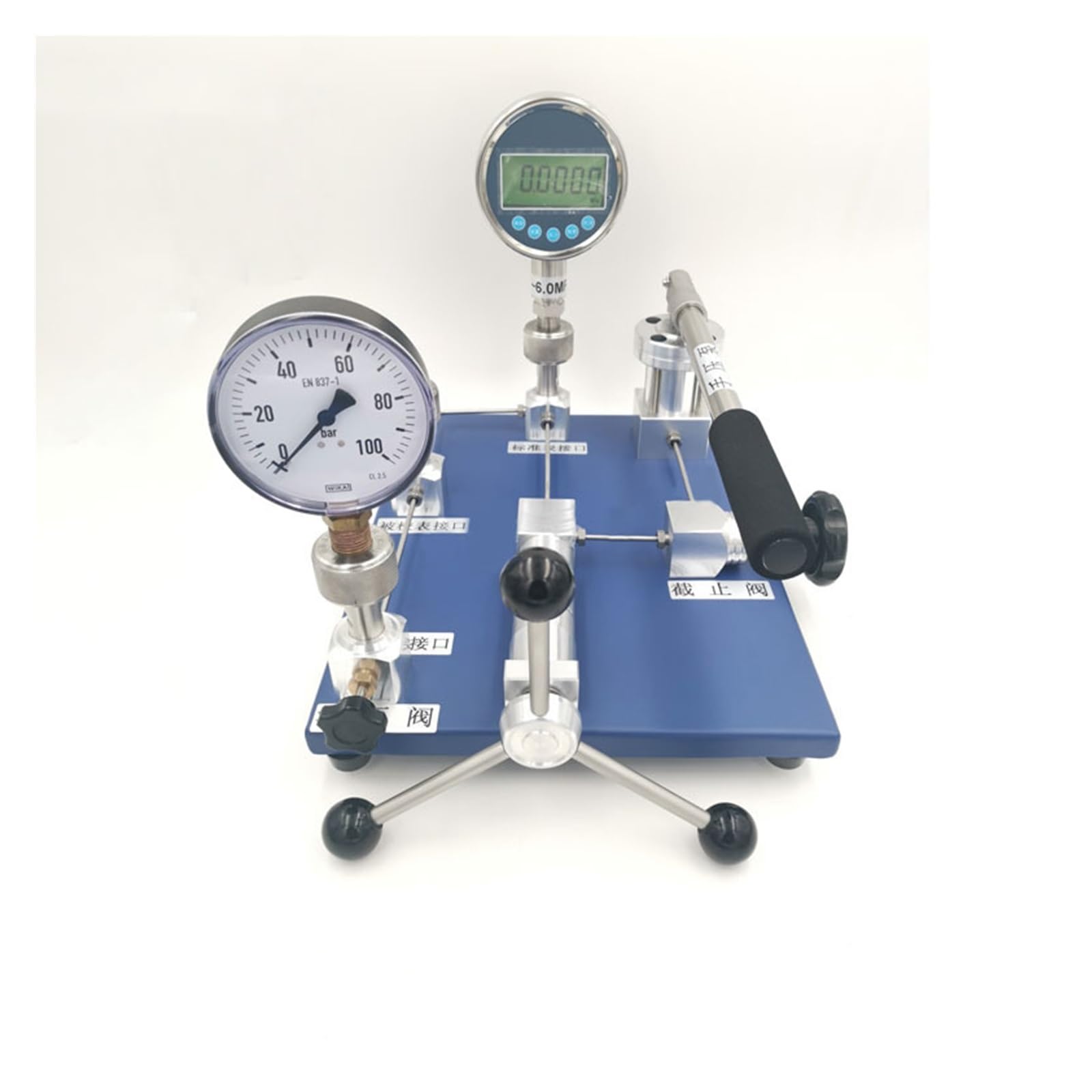 Manómetro, Mesa de calibración presión escritorio, calibrador hidráulico, dispositivo verificación, bomba prueba fuente(Pressure gauge)