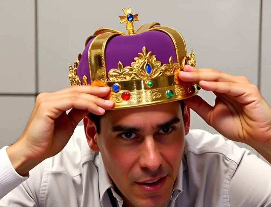 Royal Jeweled King's Crown For Unisex Halloween Costume Prom Cosplay Party Decorations image 4