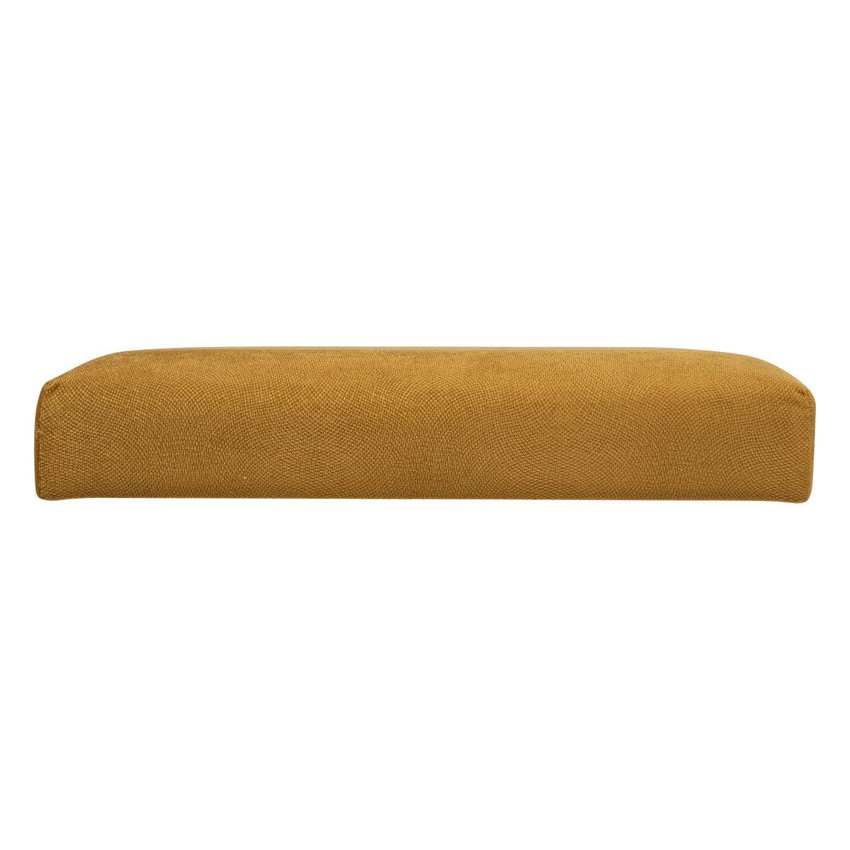 Atmosphera - Pouf Coffre Pliant Lilou Jaune Ocre, 38 x 38 cm, Velours - Siège d'Appoint, Rangement pour Salon, Chambre