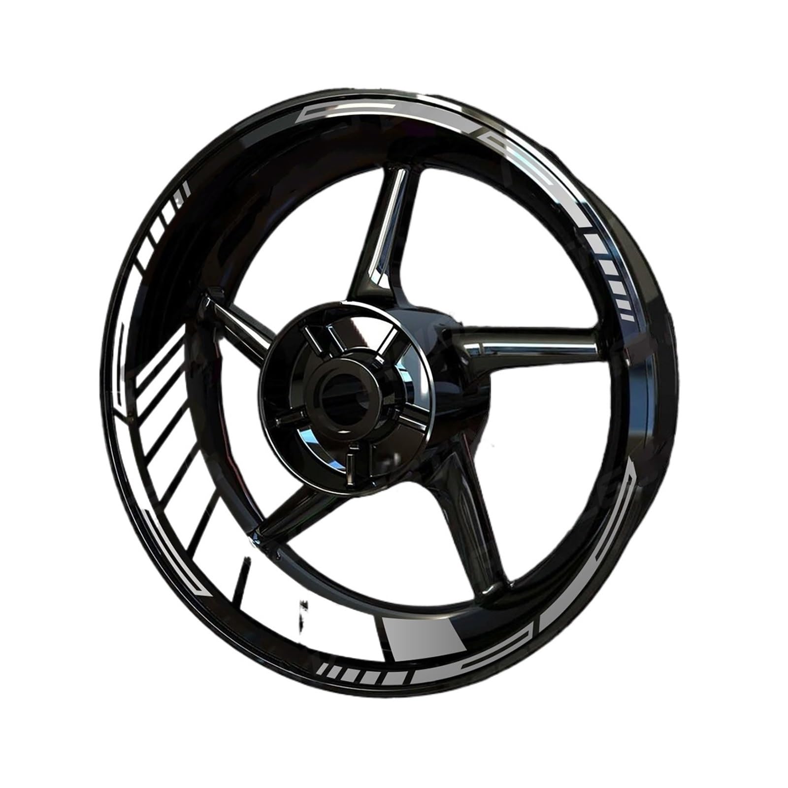 Reflective Sticker Reflective Motorcycle Wheel Stickers Hub Decal Rim Stripe 17 Inchs