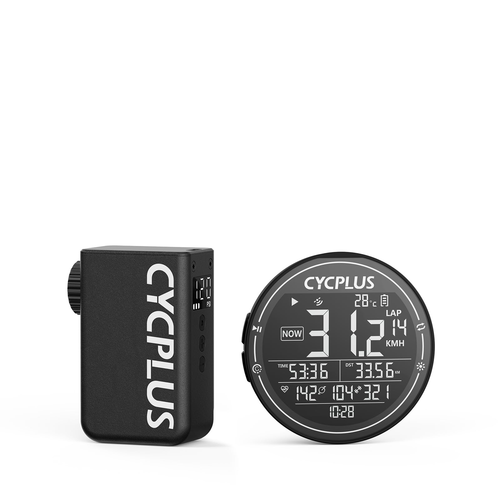 CYCPLUS Bike Pump AS2PRO + GPS Bike Computer M2