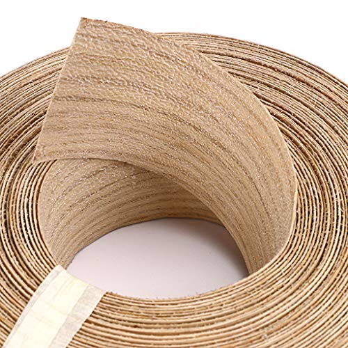 Skelang Melaminkante, Melaminkantenumleimer, Melaminkante zum Aufbügeln, für Regal, Schrank, Türrahmen, Roteiche, 50mm x 15m