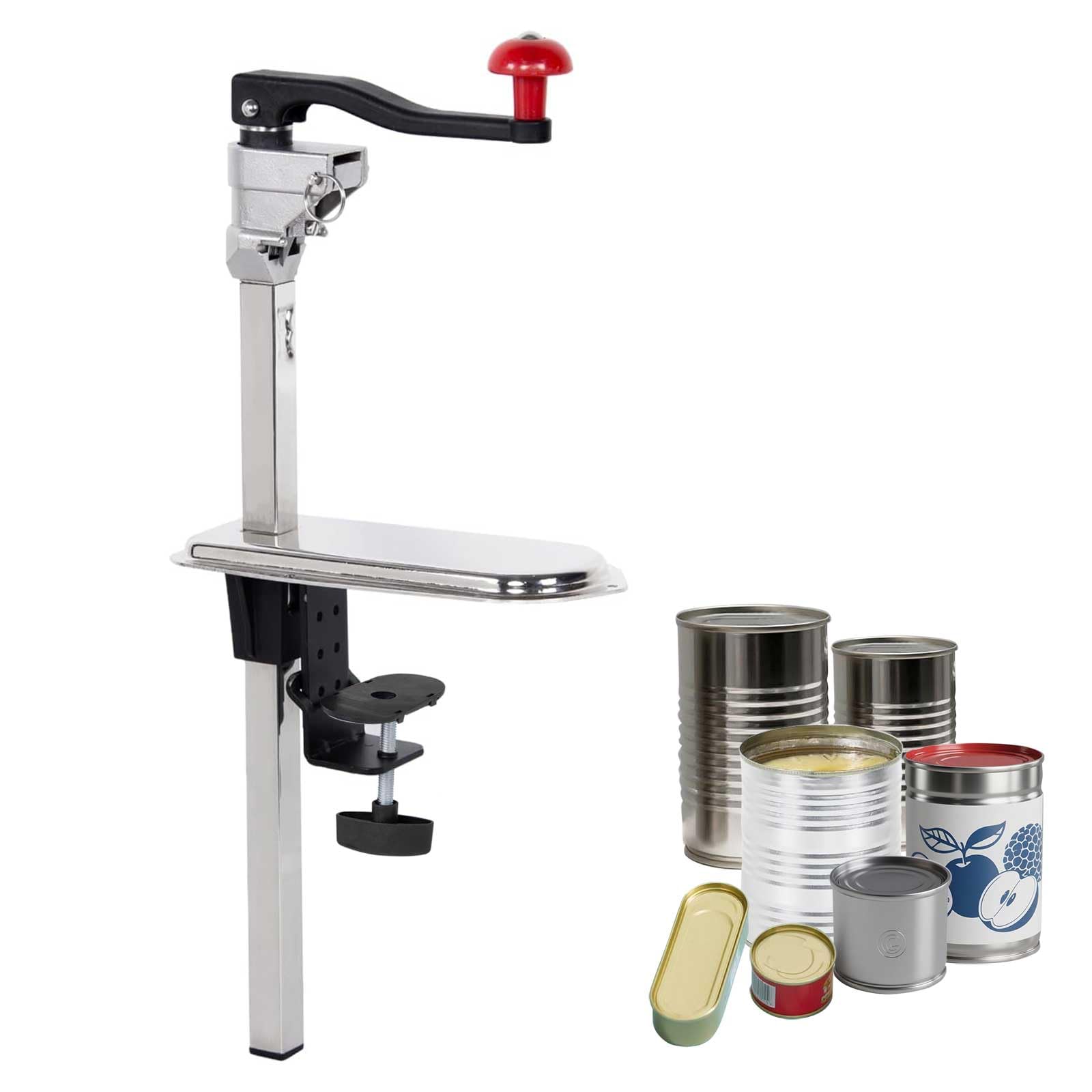 Commercial Can Opener Heavy Duty for 11100, Industrial Can Opener for 6-8 cans per minute, Manual Opener with a stainless steel base and a food-grade stainless steel blade for Cans Up to 13” Tall
