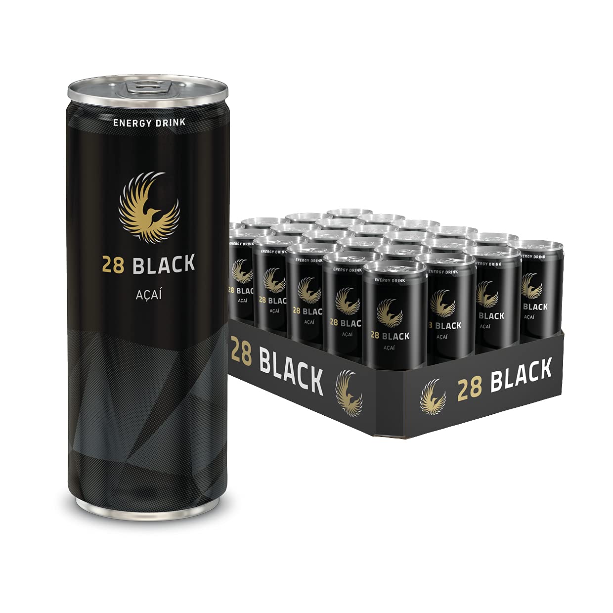28 BLACK Açaí - Energy Drink, 250ML (24-pack), 6.7 kg